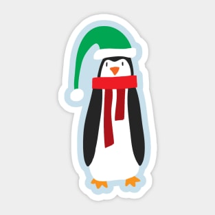 Cute Holiday Penguin Sticker